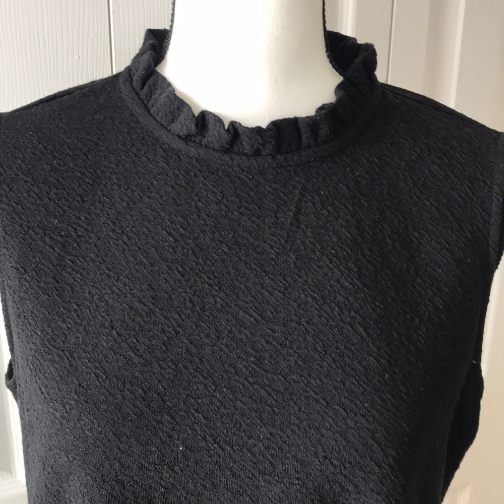 Anthropologie Black Ruffled Top size M - Picture 7 of 12